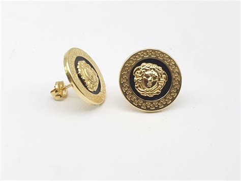 pendientes versace oro 18k|versace pendientes mujer.